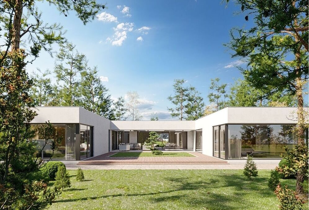 Идея для внутреннего дворика П-образного флэтхауса